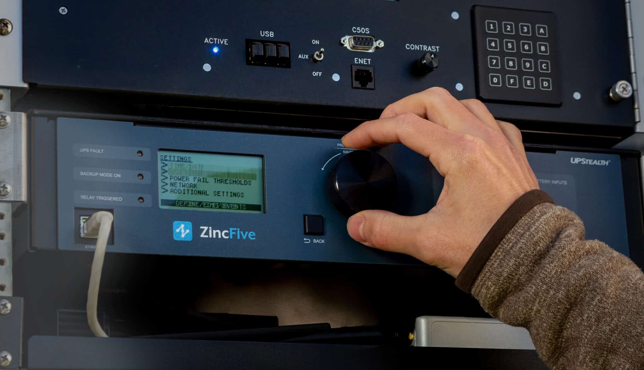 ZincFive nickel-zinc UPS for backing up signalized intersections & ITS.