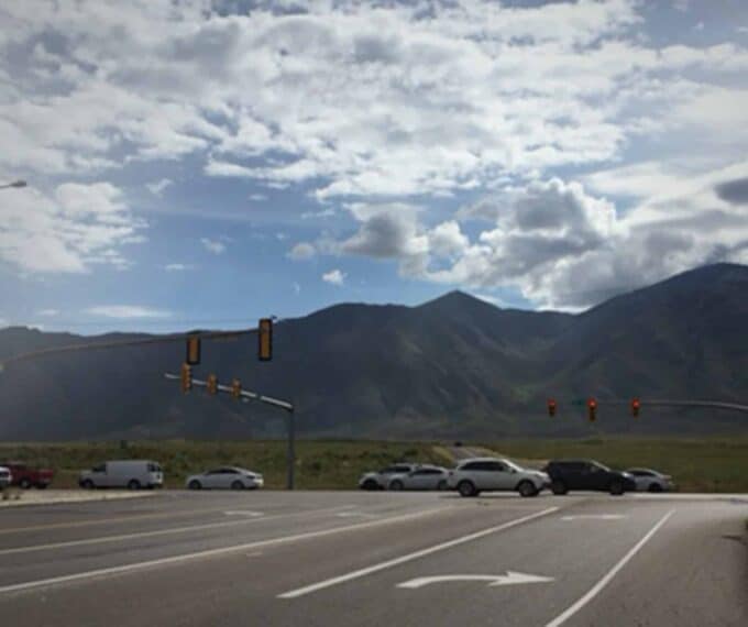 Photo of Utah traffic intersection with UPStealth