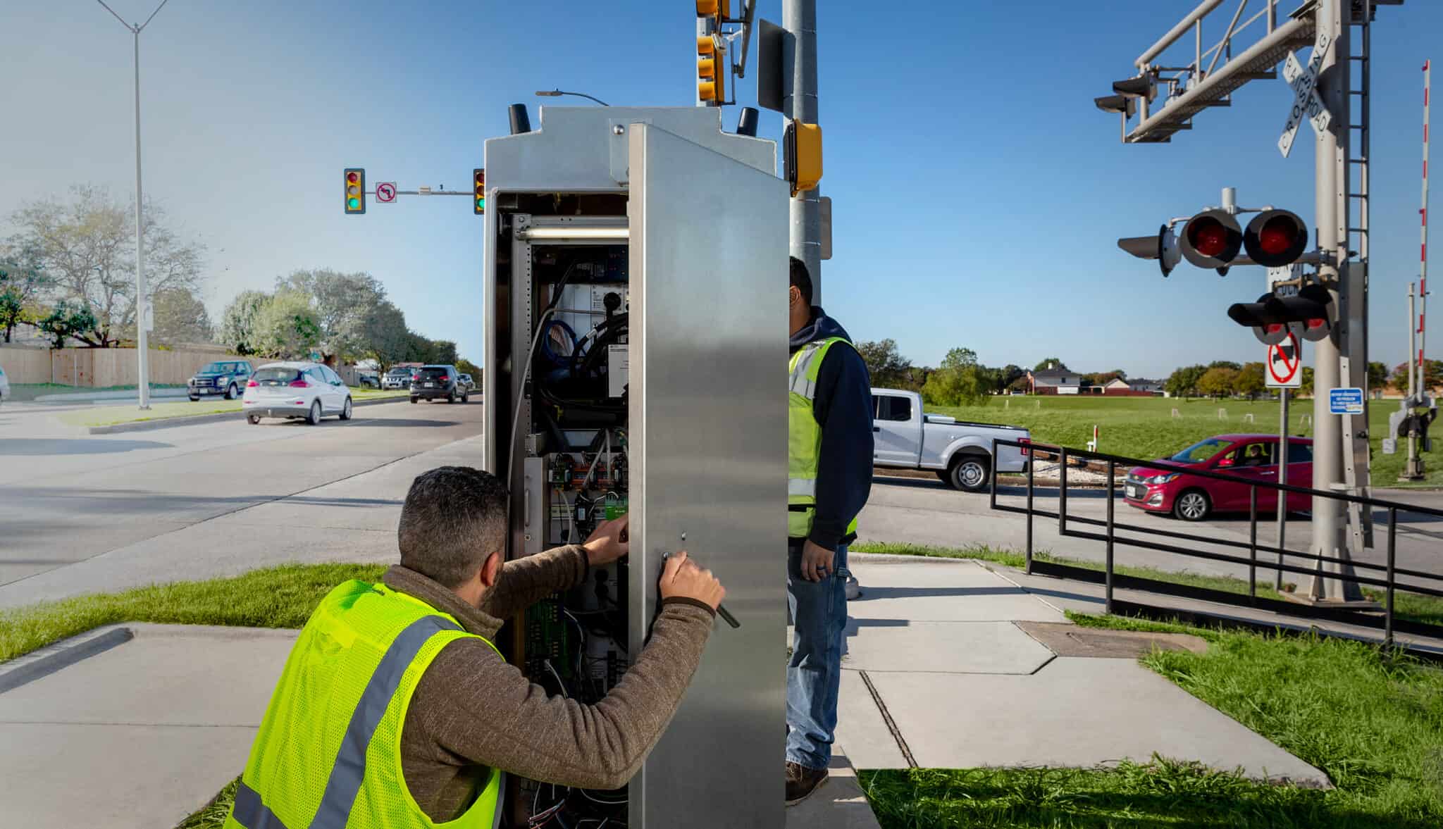 Traffic cabinet with the nickel-zinc battery backup system