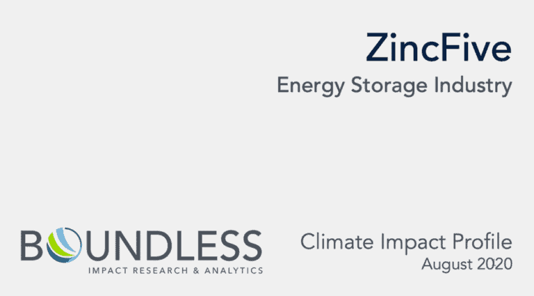 ZincFive paper on nickel-zincs climate impact