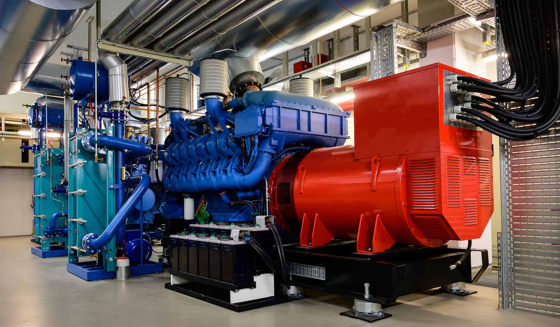 Large industrial engine starter