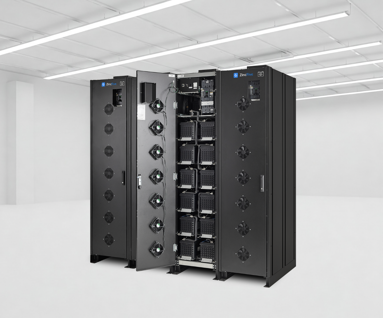 ZincFive nickel-zinc battery cabinet for data centers
